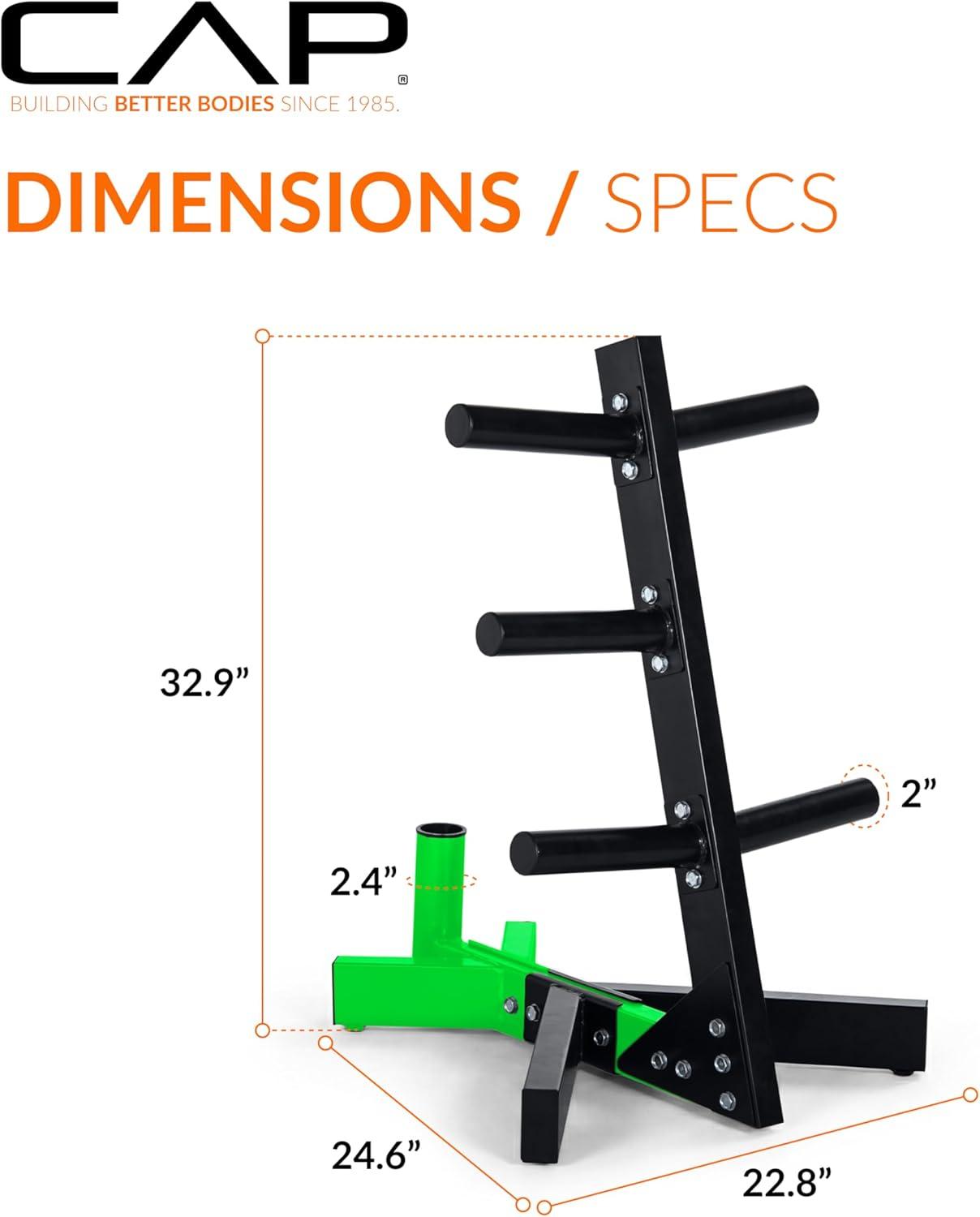 image:imageCap Barbell Olympic Plate Tree Storage Rack Multiple ColorsGreen
