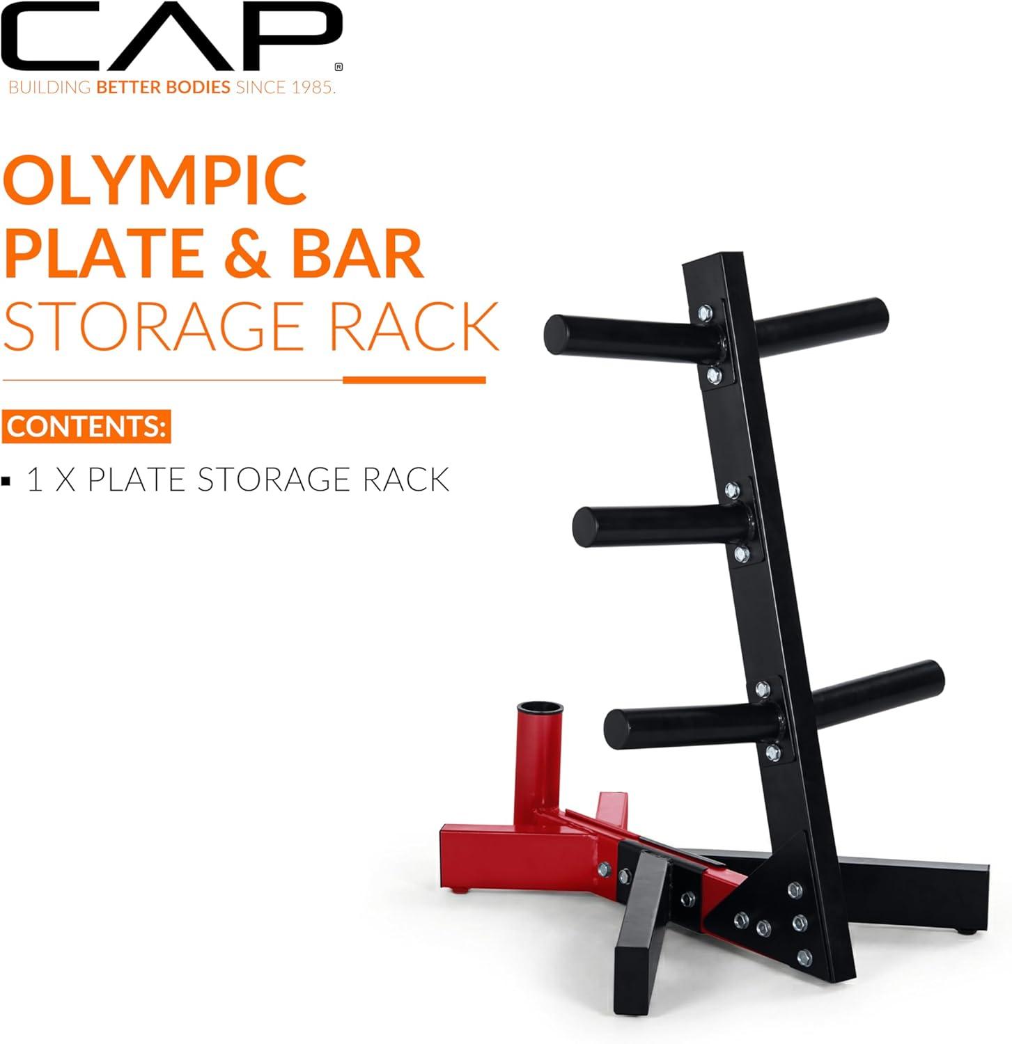 image:imageCap Barbell Olympic Plate Tree Storage Rack Multiple ColorsRed