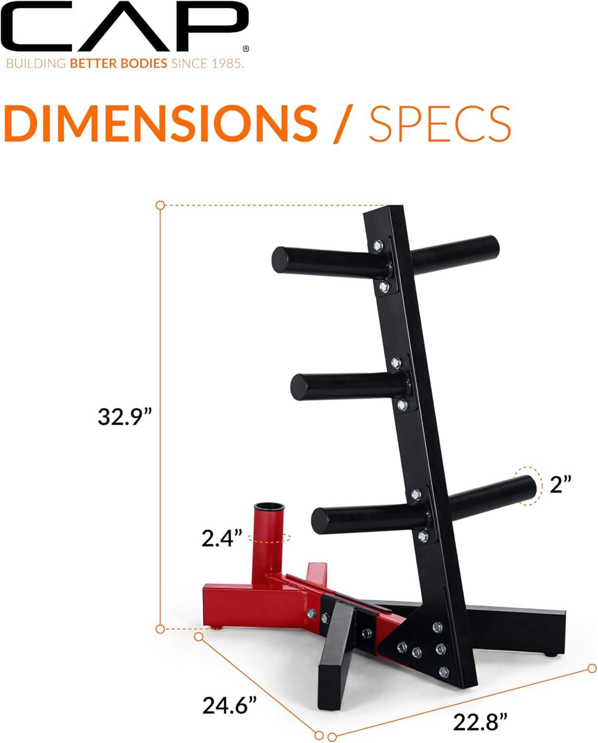 image:imageCap Barbell Olympic Plate Tree Storage Rack Multiple ColorsRed