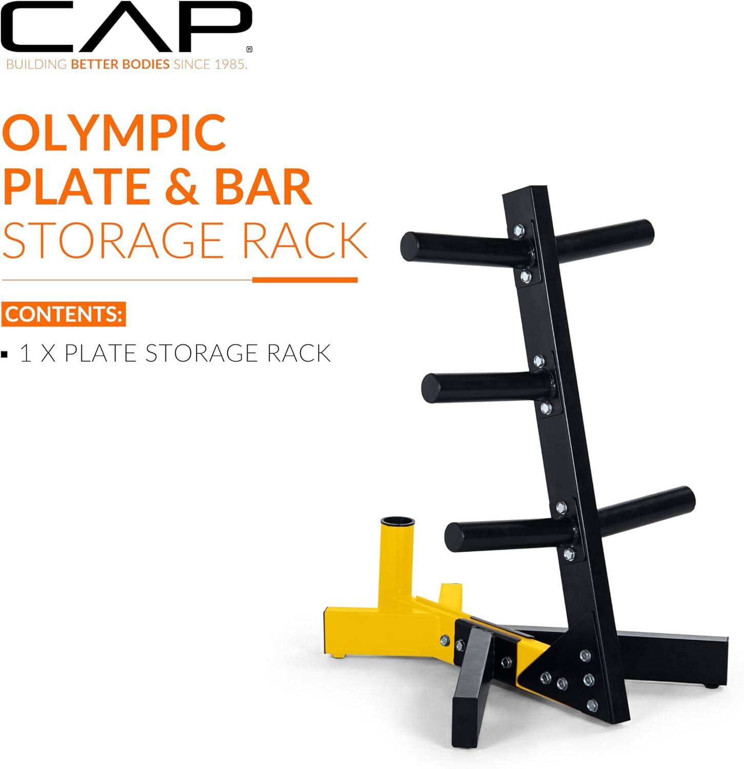 image:imageCap Barbell Olympic Plate Tree Storage Rack Multiple ColorsYellow