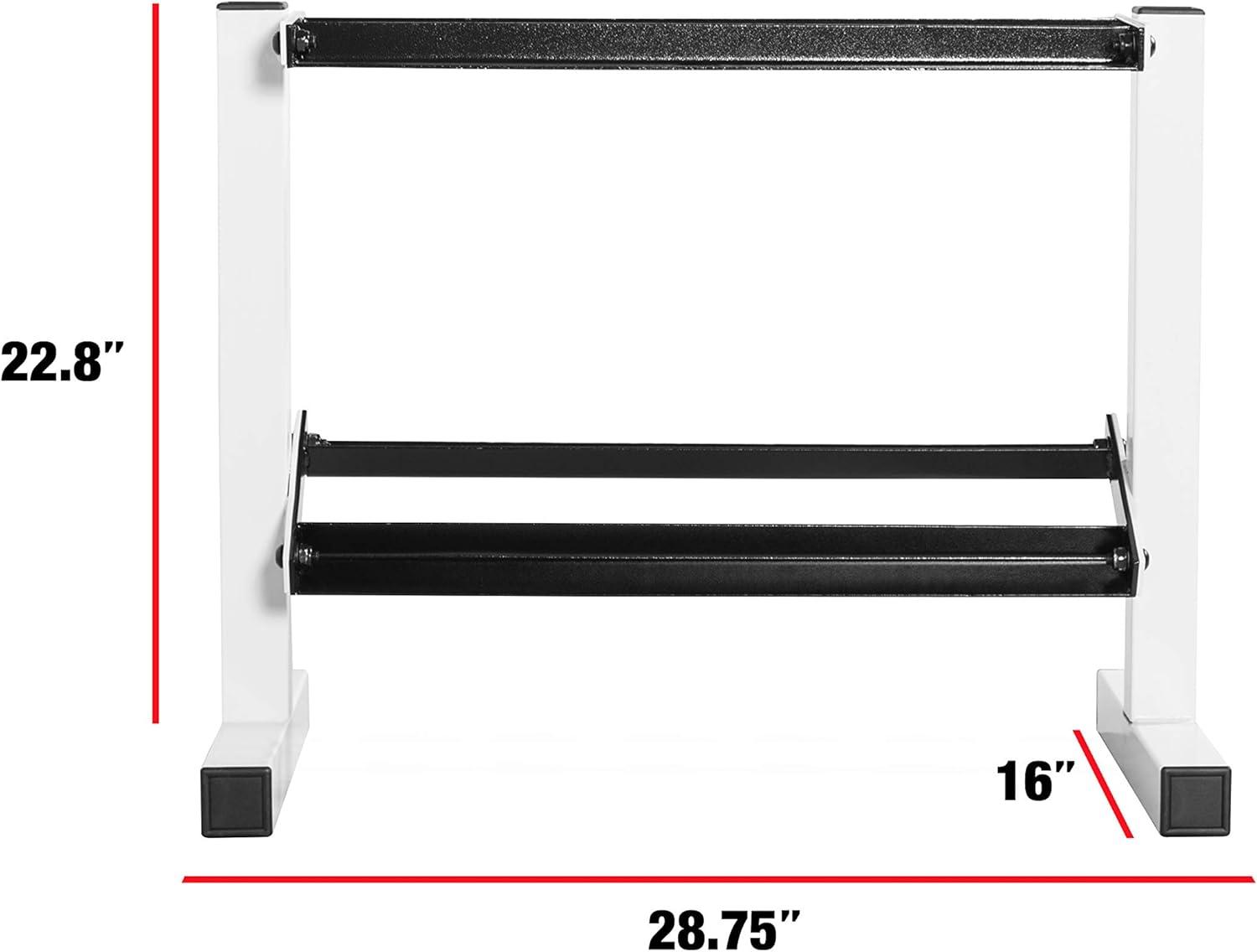 image:imageCap Barbell Two Tier Dumbbell RackWhite 24 Inch