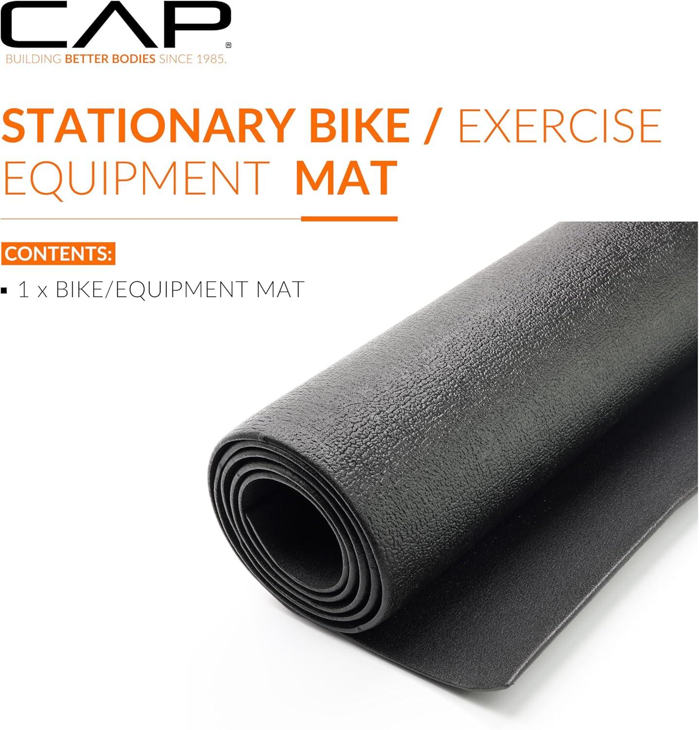 image:imageCap Exercise Equipment Mat for Treadmill Fitness Equipment Mat Home Gym Floor Protection Black Pebble Design Multiple Sizes48L x 36W x 03Th