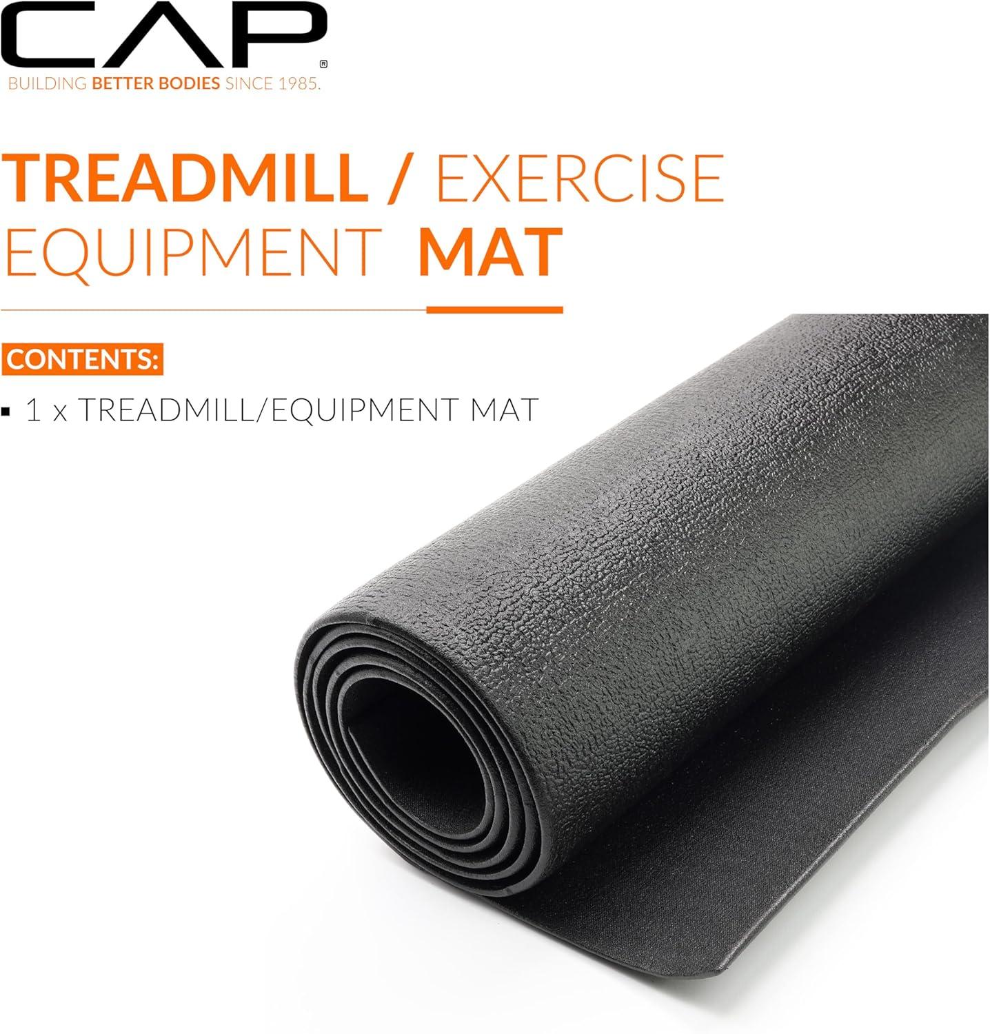 image:imageCap Exercise Equipment Mat for Treadmill Fitness Equipment Mat Home Gym Floor Protection Black Pebble Design Multiple Sizes78L x 36W x 03Th