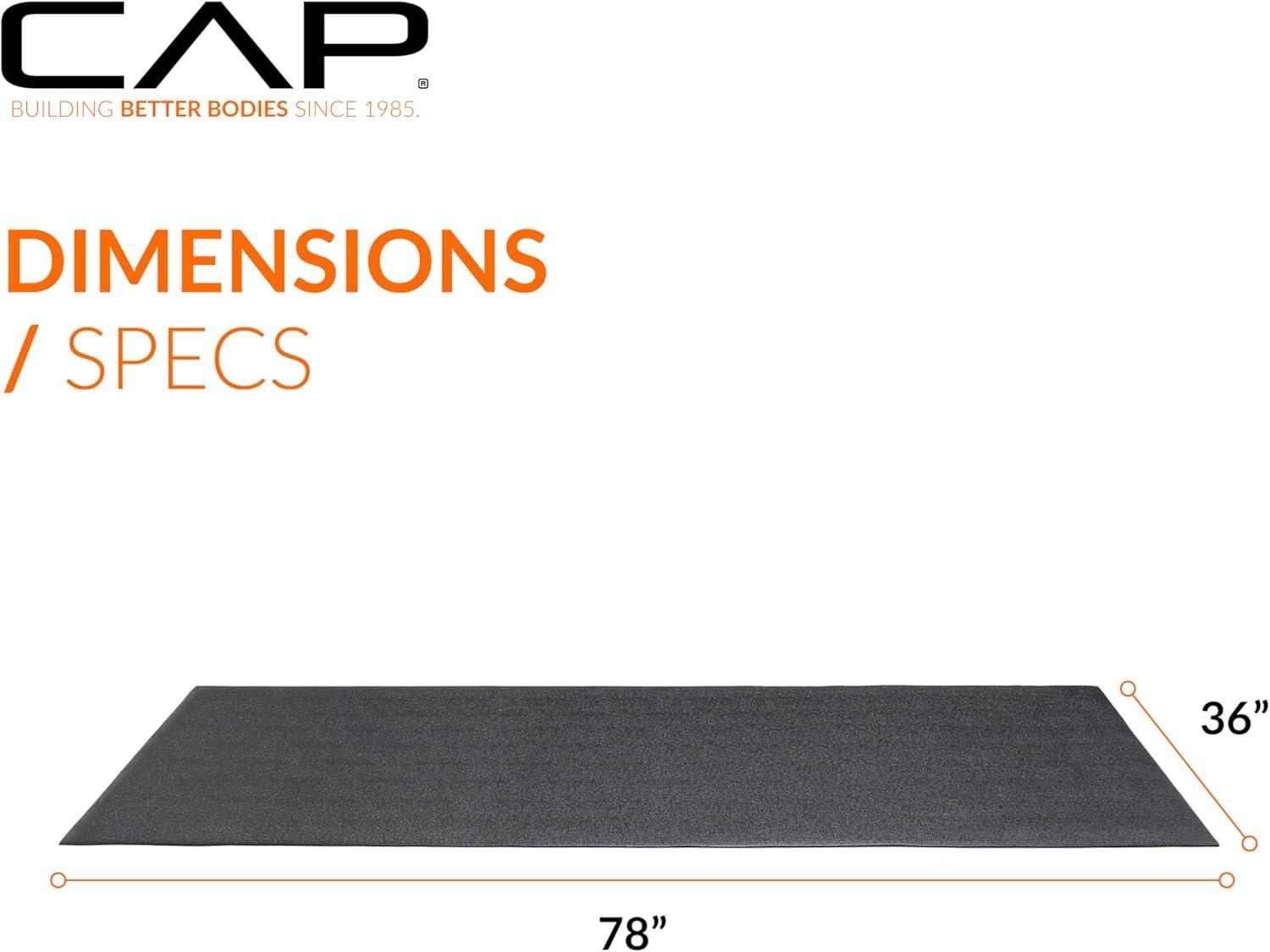 image:imageCap Exercise Equipment Mat for Treadmill Fitness Equipment Mat Home Gym Floor Protection Black Pebble Design Multiple Sizes78L x 36W x 03Th
