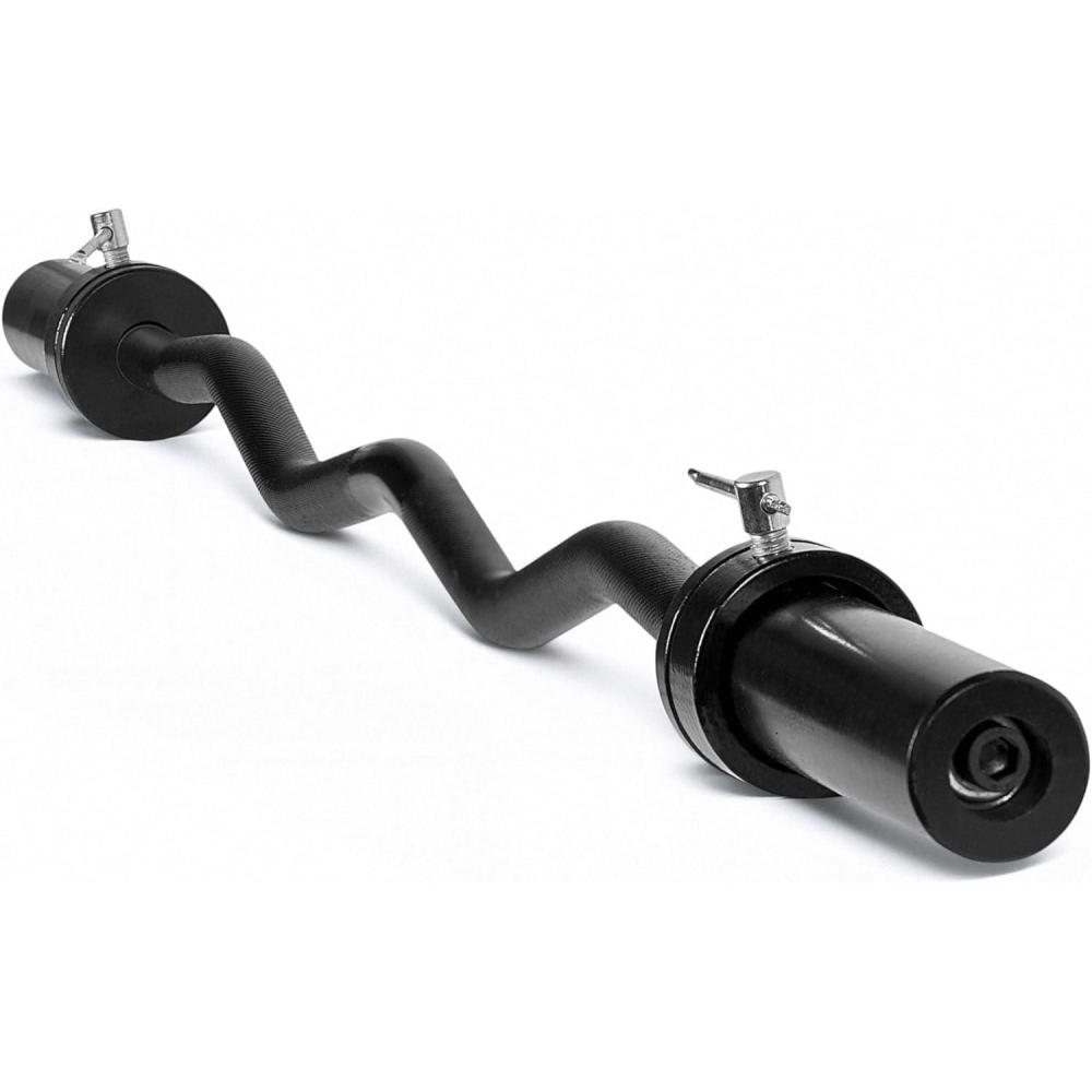 image:imageCAP Barbell 47Inch Olympic EZ Curl Bar for 2Inch Weight Plates Multiple OptionsBlack