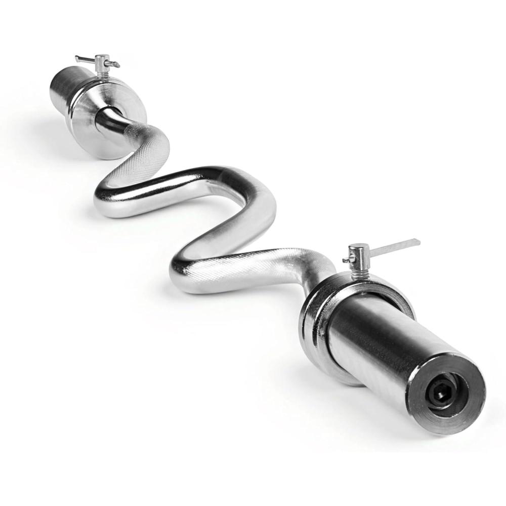 image:imageCAP Barbell 48Inch Super Curl Olympic Barbell for 2Inch Weight Plates Multiple OptionsChrome