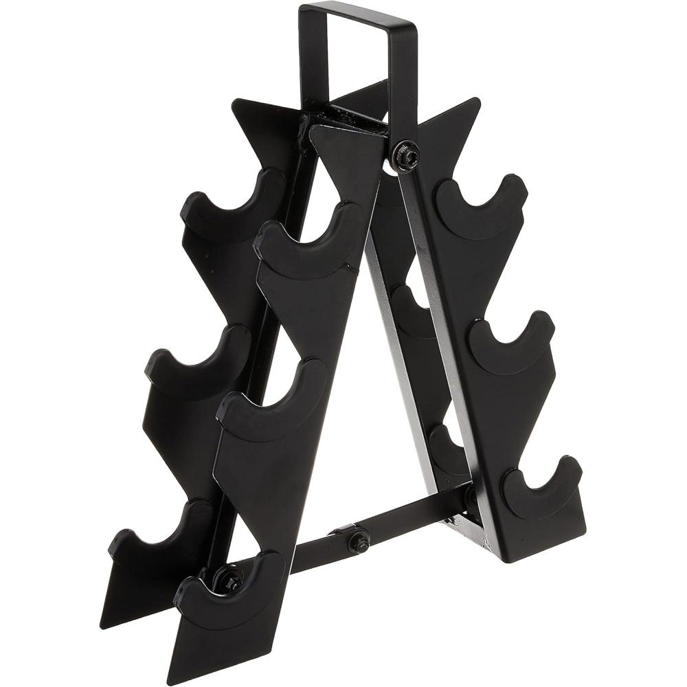 image:imageCAP Barbell AFrame Dumbbell Rack Multiple Color OptionsBlack Holds 3 pairs
