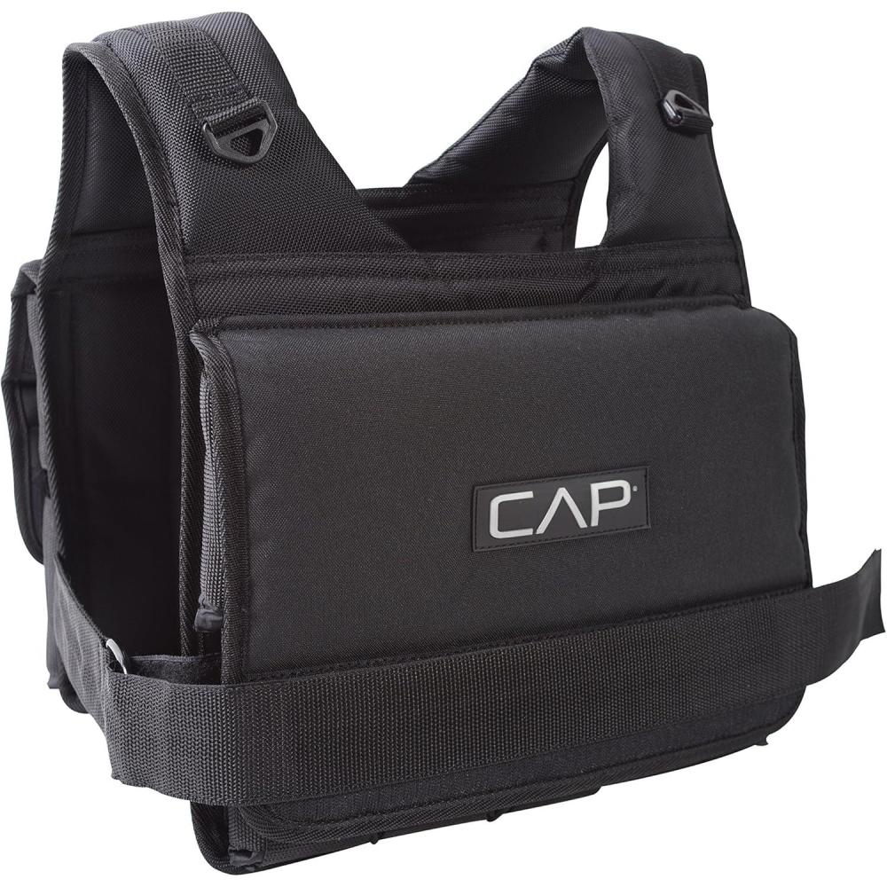 image:imageCAP Barbell Adjustable Weighted Vest 20150 lbs HeavyDuty Workout Vest with Removable Iron Weights for Strength Training Cardio Running and Calisthenics20lbsS