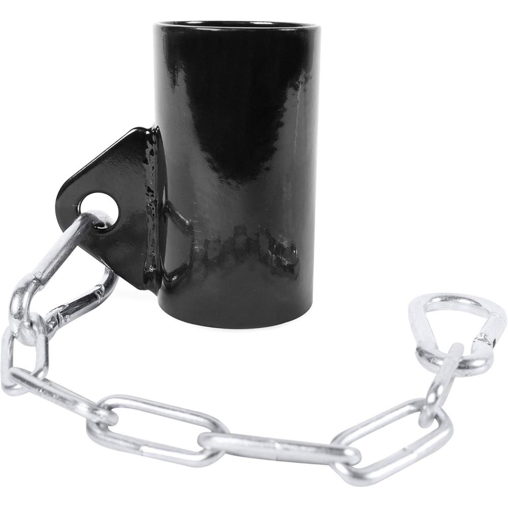image:imageCAP Barbell Exercise Machine Attachments BlackEyelet with Chain Attachment  Fits 2 Inch Bars