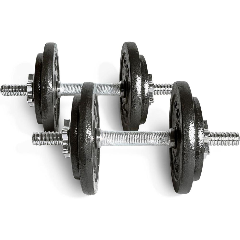 image:imageCap Barbell Adjustable Dumbbell Weight Set  Multiple OptionsBlack  50 LB  Pair
