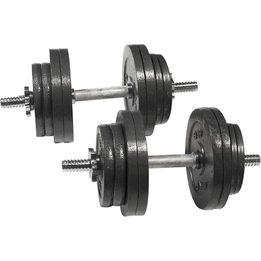 image:imageCap Barbell Adjustable Dumbbell Weight Set Multiple OptionsBlack 60 LB Pair