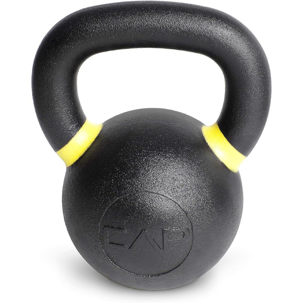 image:imageCap Barbell Cast Iron Competition Kettlebell WeightYellow 35Pound