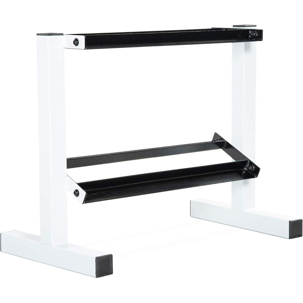 image:imageCap Barbell Two Tier Dumbbell RackWhite 24 Inch