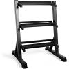 image:imageCAP Barbell HeavyDuty Dumbbell Rack Pound Dumbbell Pairs3Tier