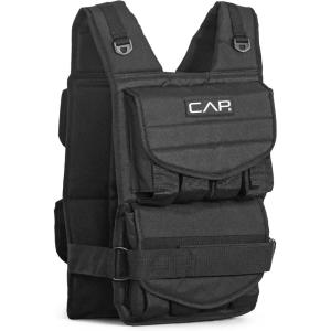 CAP Barbell Adjustable Weighted Vest | 20-150 lbs | Heavy-Duty Workout Vest with Removable Iron Weights for Strength Training, Cardio, Running, and Calisthenics(40lbs)