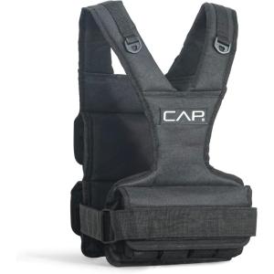 CAP Barbell Adjustable Weighted Vest | 20-150 lbs | Heavy-Duty Workout Vest with Removable Iron Weights for Strength Training, Cardio, Running, and Calisthenics(30lbs-F)