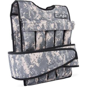 CAP Barbell Adjustable Weighted Vest | 20-150 lbs | Heavy-Duty Workout Vest with Removable Iron Weights for Strength Training, Cardio, Running, and Calisthenics(40lbs-B)