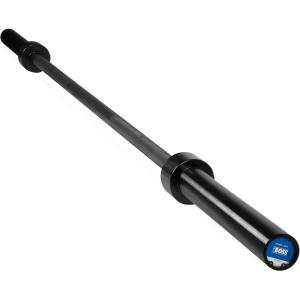 Cap Barbell 7-Foot Olympic Barbell Pro Series | Olympic & Power Bar Options(THE BOSS – Black  No Center Knurl)