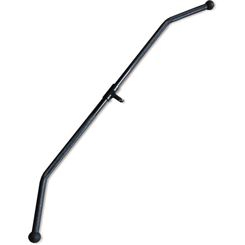 image:imageCAP Cable Machine Attachments LAT Bars Triceps Bars Handles amp Ropes Multiple Styles amp SizesBlack LAT Pull Machine Bar with Revolving Hanger 48