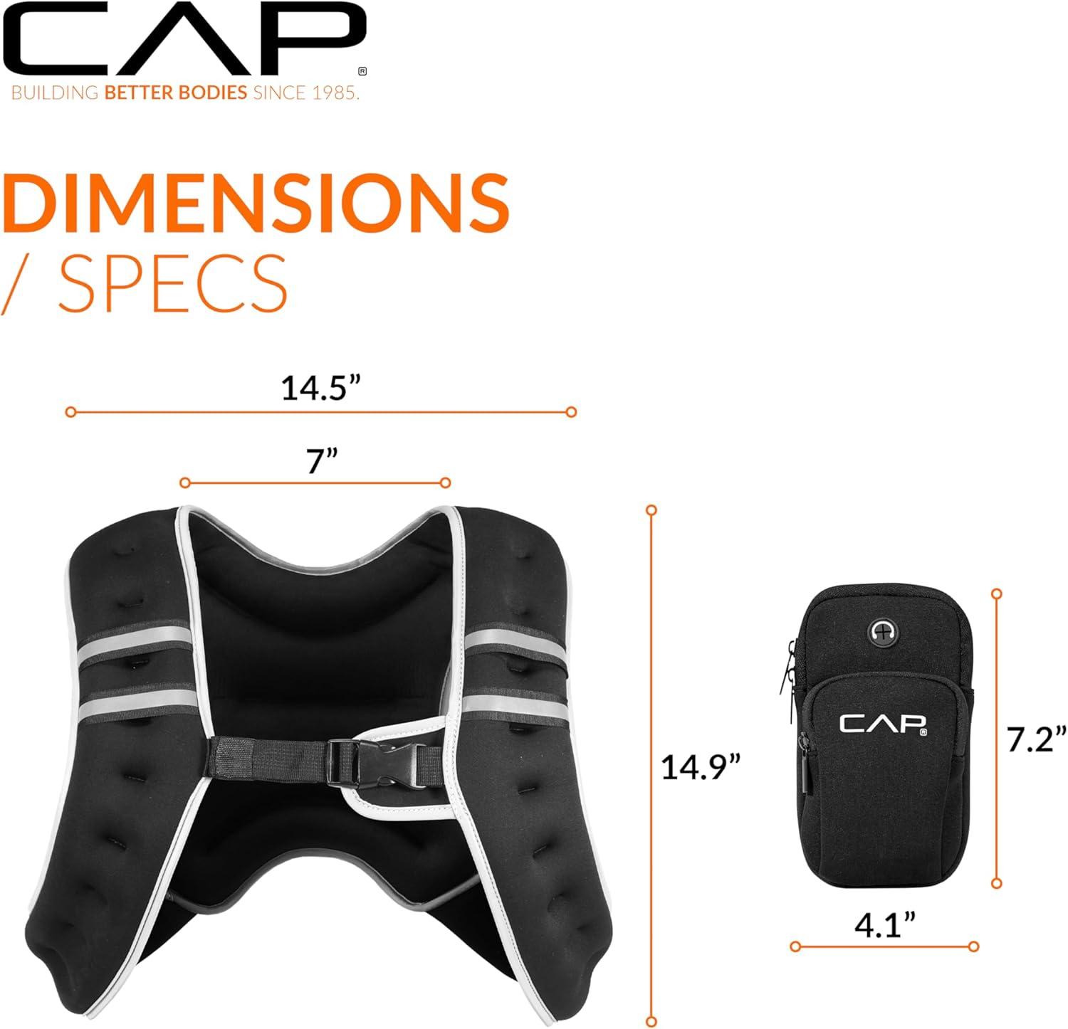 image:imageCAP Weighted Vest  8lb 30lbs  Reflective Workout Vest for Walking Running Cardio Strength Training  Multiple ColorsRose