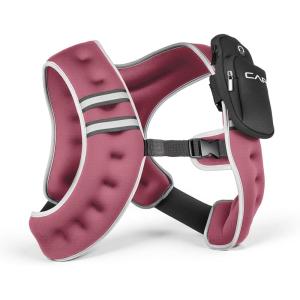 CAP Weighted Vest | 8lb -30lbs | Reflective Workout Vest for Walking, Running, Cardio, Strength Training | Multiple Colors(Rose)