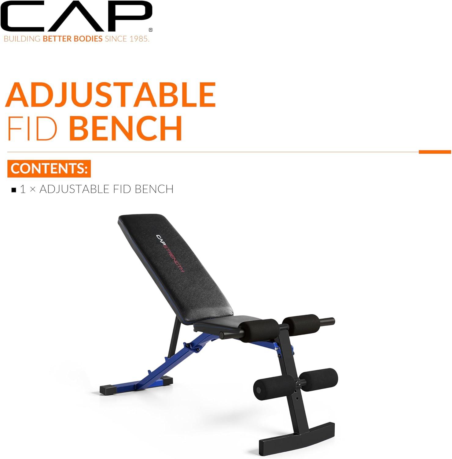 image:imageCAP Strengh Adjustable FID Bench Multiple ColorsBlue