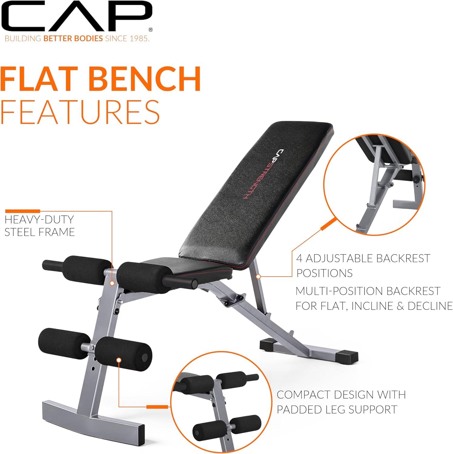 image:imageCAP Strengh Adjustable FID Bench Multiple ColorsGreen