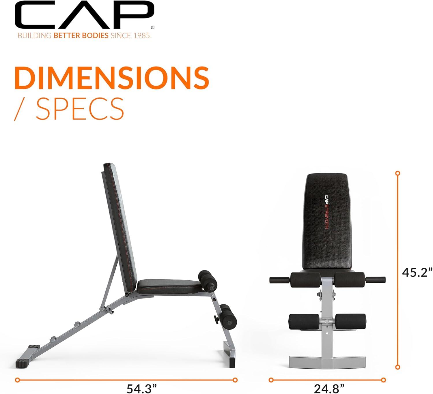 image:imageCAP Strengh Adjustable FID Bench Multiple ColorsRed