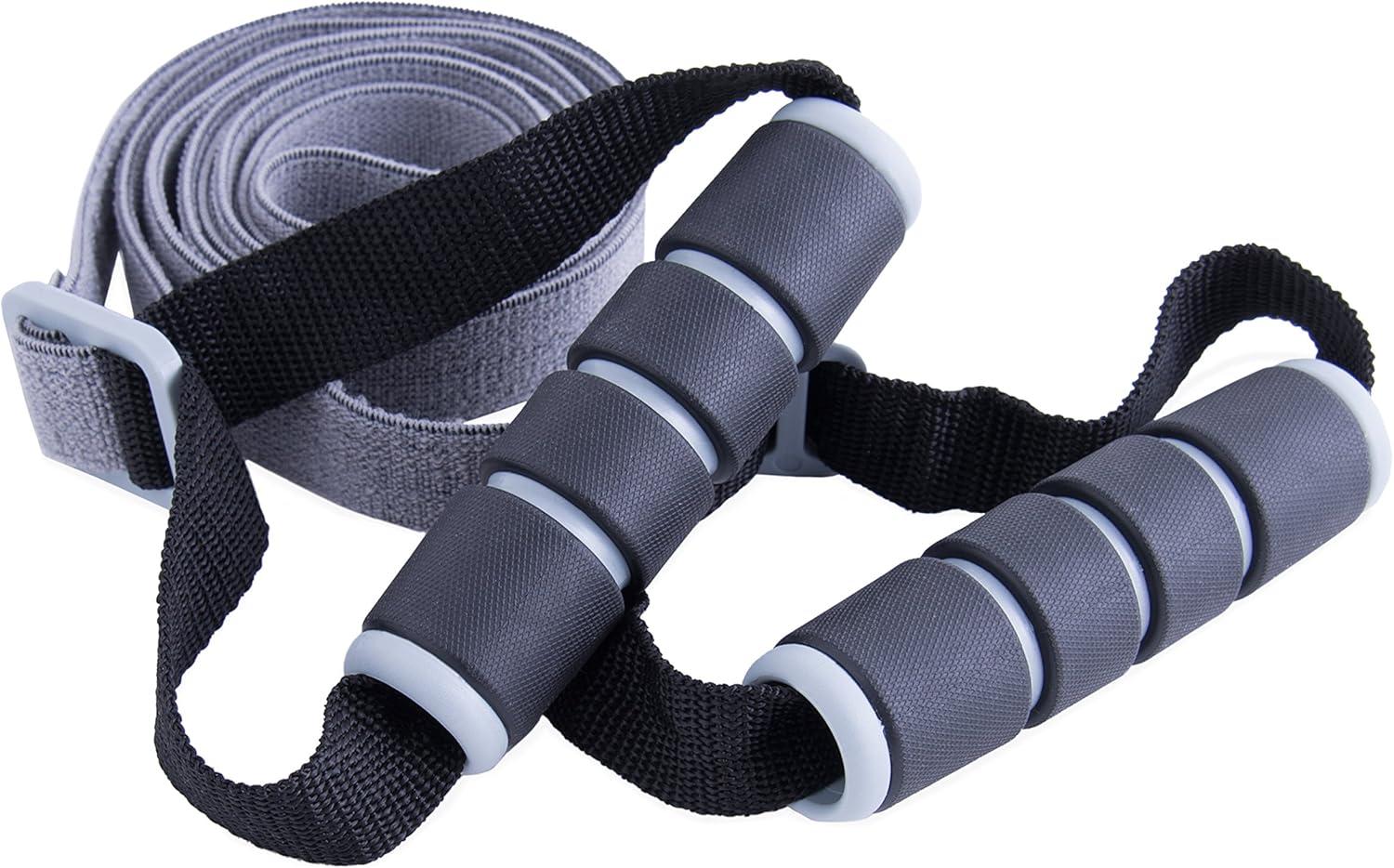 image:imageCAP Barbell Elastic Resistant Band with Handles Multiple OptionsLight Gray