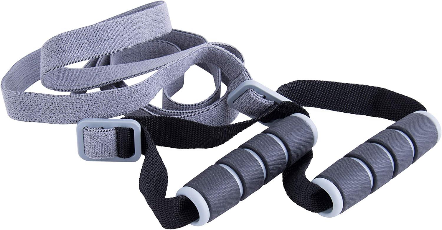 image:imageCAP Barbell Elastic Resistant Band with Handles Multiple OptionsLight Gray