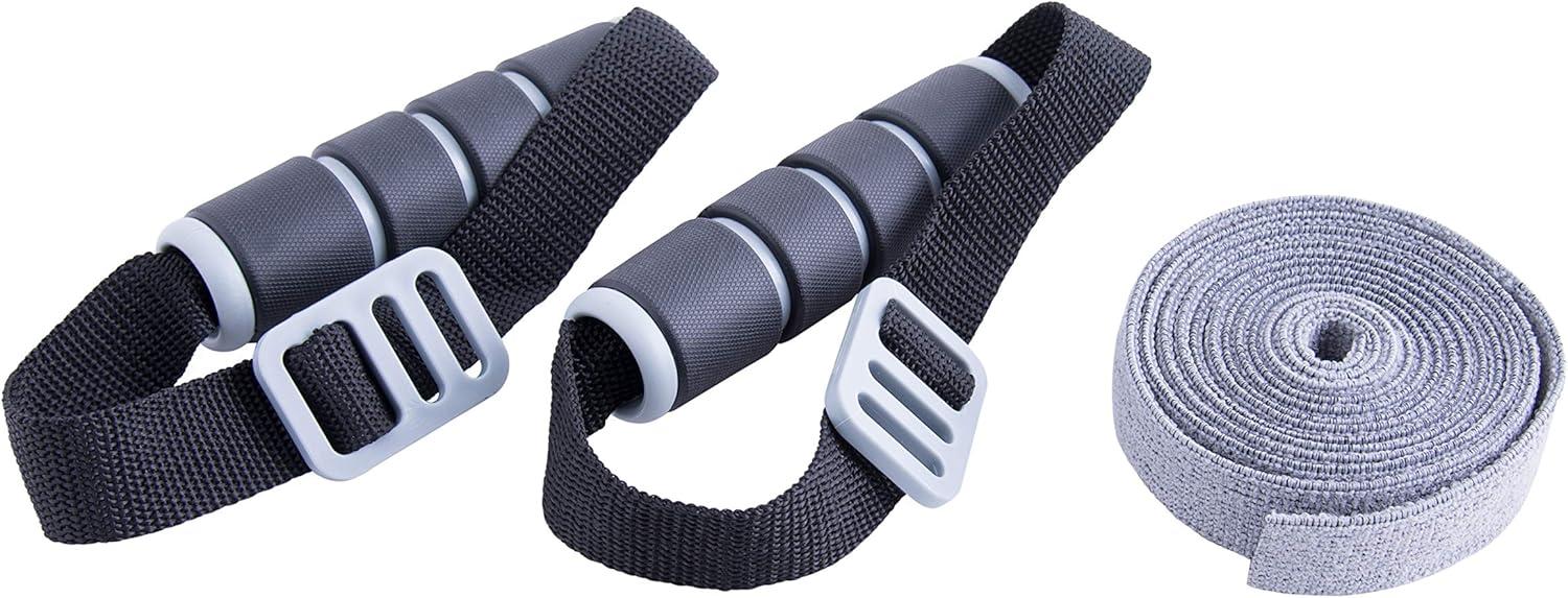 image:imageCAP Barbell Elastic Resistant Band with Handles Multiple OptionsLight Gray