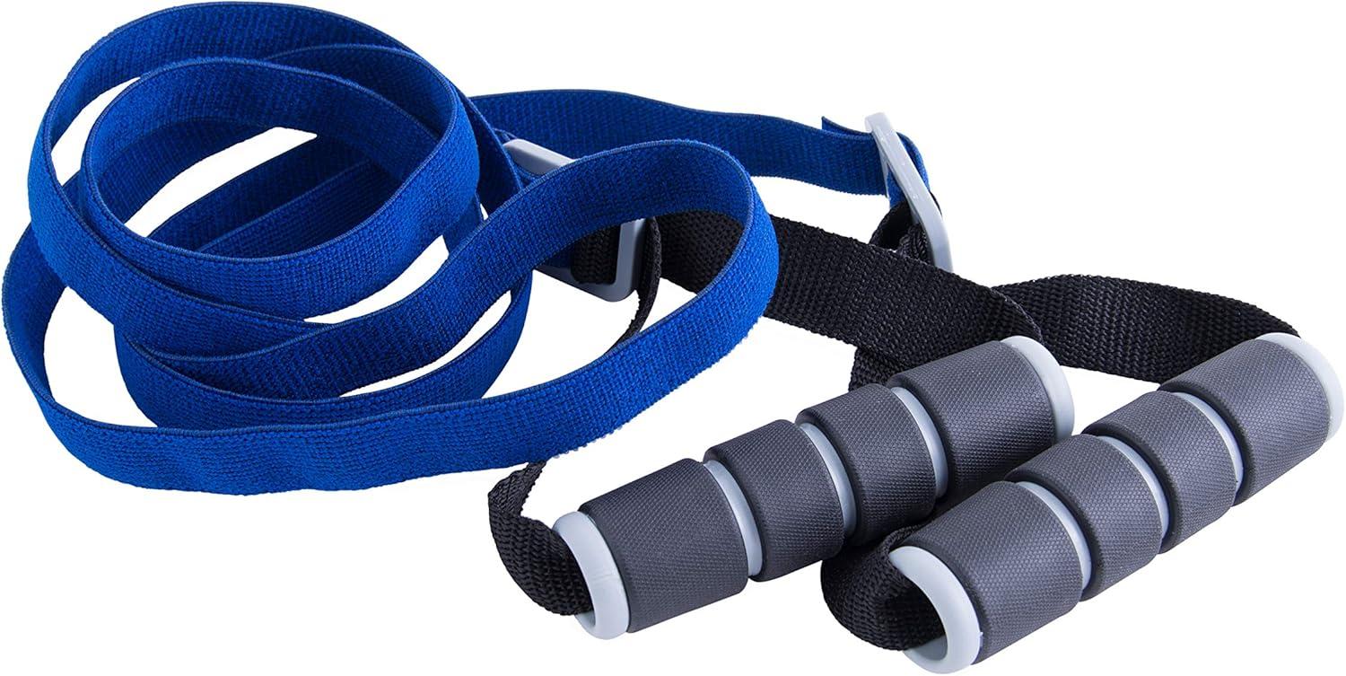 image:imageCAP Barbell Elastic Resistant Band with Handles Multiple OptionsMedium Blue