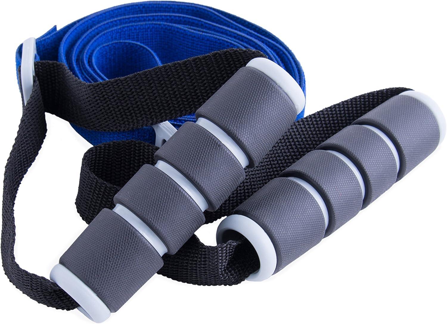 image:imageCAP Barbell Elastic Resistant Band with Handles Multiple OptionsMedium Blue