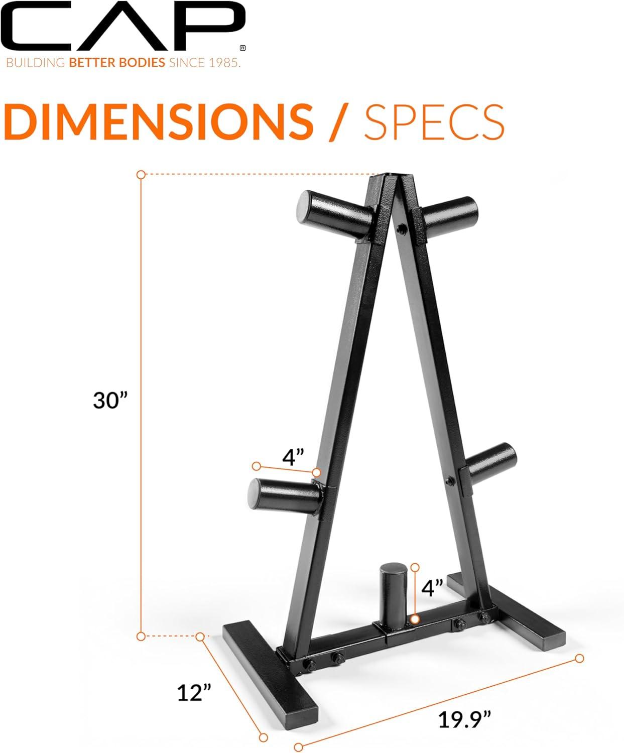image:imageCAP AFrame Olympic Plate Rack HeavyDuty 2Inch Weight Plate Tree and Storage 5 and 7 post options5 Posts