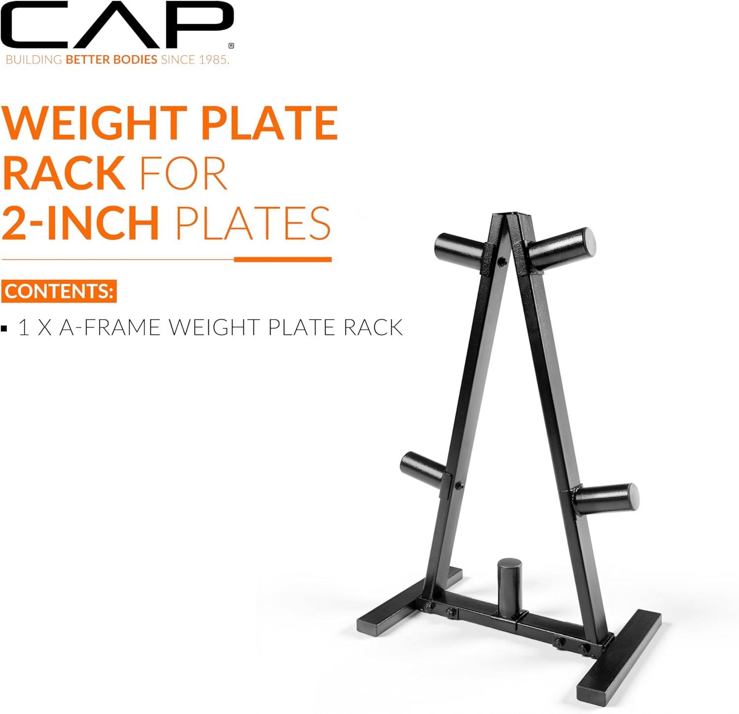 image:imageCAP AFrame Olympic Plate Rack HeavyDuty 2Inch Weight Plate Tree and Storage 5 and 7 post options5 Posts