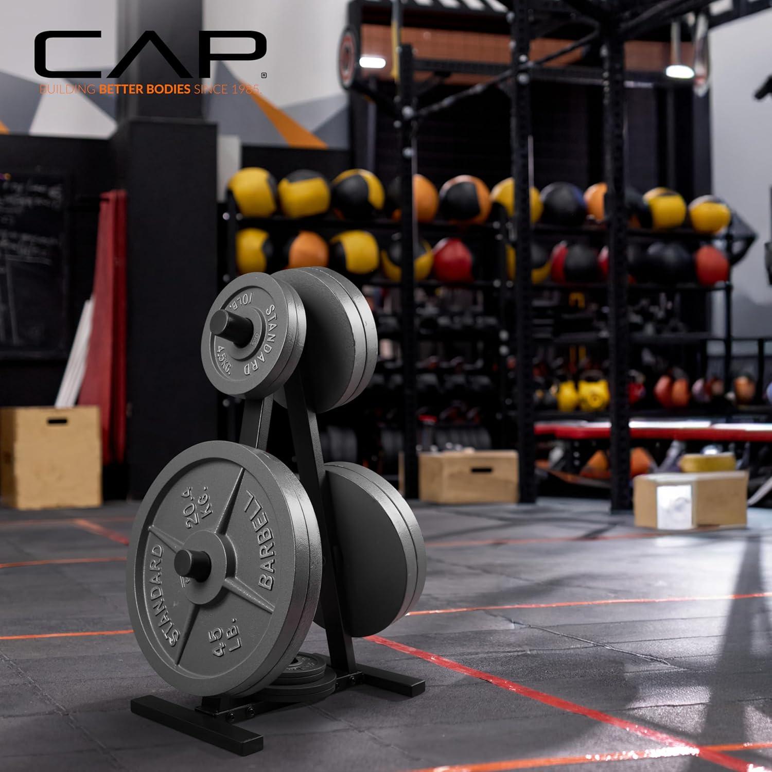 image:imageCAP AFrame Olympic Plate Rack HeavyDuty 2Inch Weight Plate Tree and Storage 5 and 7 post options5 Posts