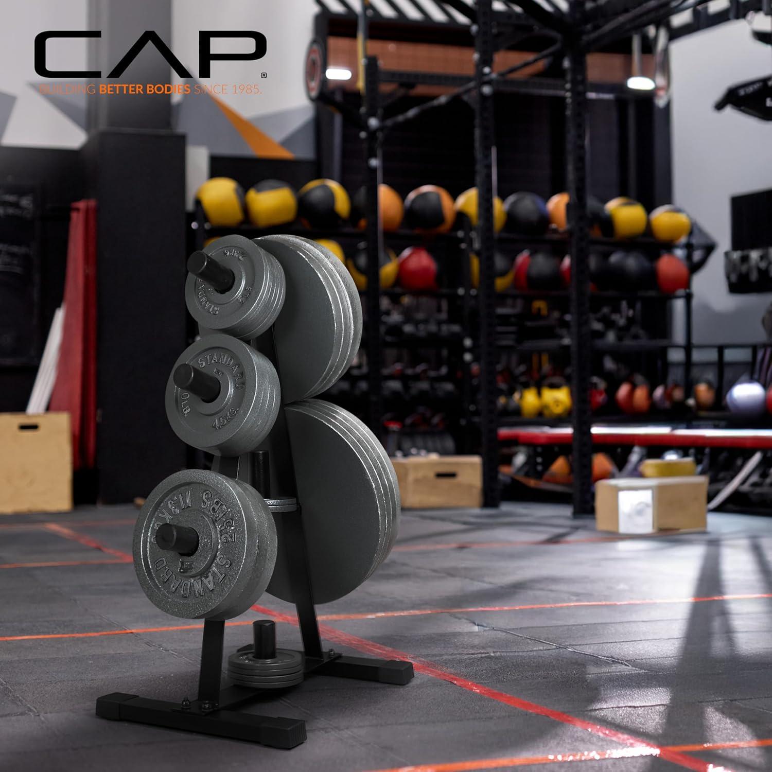 image:imageCAP AFrame Olympic Plate Rack HeavyDuty 2Inch Weight Plate Tree and Storage 5 and 7 post options7 Posts
