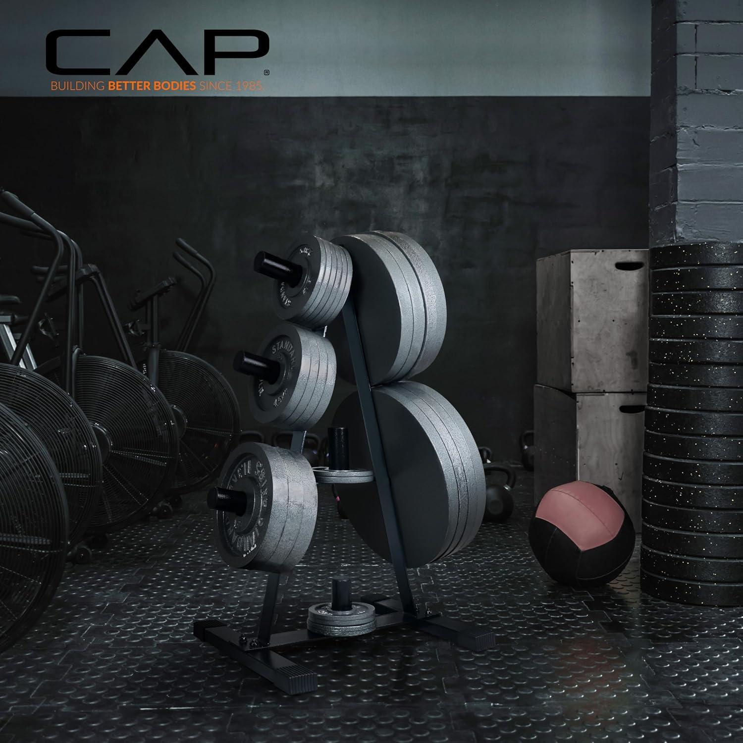 image:imageCAP AFrame Olympic Plate Rack HeavyDuty 2Inch Weight Plate Tree and Storage 5 and 7 post options7 Posts