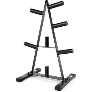 CAP A-Frame Olympic Plate Rack – Heavy-Duty 2-Inch Weight Plate Tree and Storage – 5 and 7 post options(7 Posts)