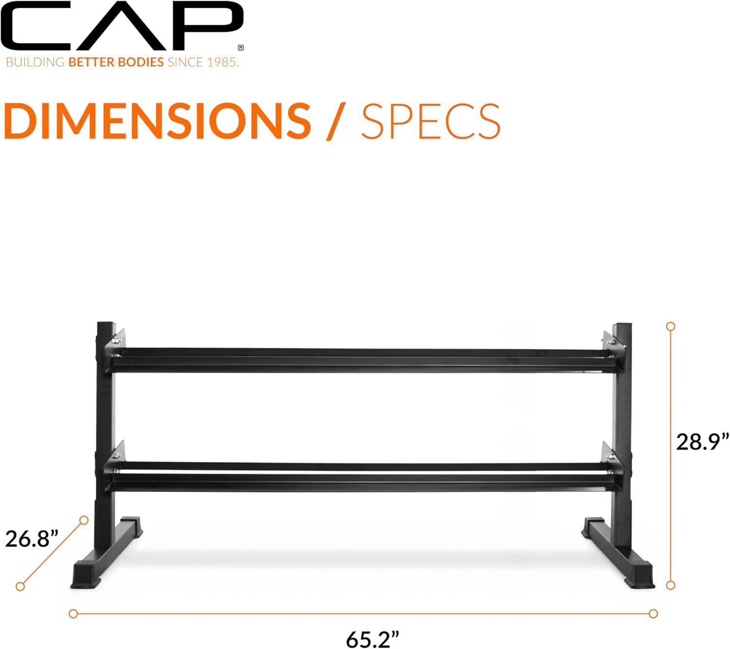 image:imageCAP Barbell Dumbbell Set with Rack Multiple Options 280 lb 550 lb amp 1200 lb550 lb Set