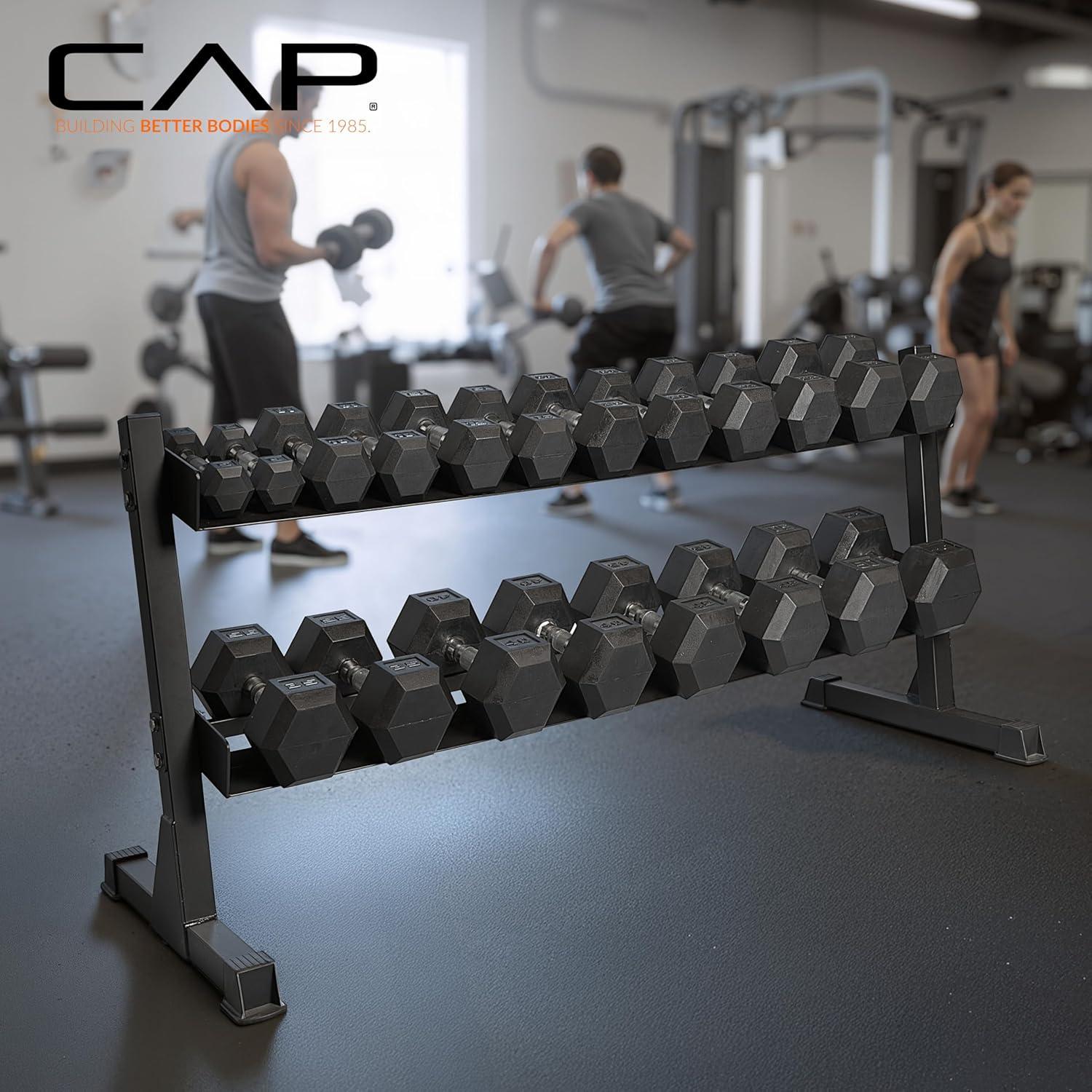 image:imageCAP Barbell Dumbbell Set with Rack Multiple Options 280 lb 550 lb amp 1200 lb550 lb Set