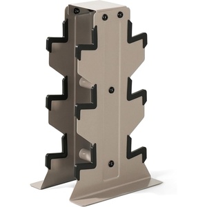 CAP Dumbbell Rack for Home Gym – Vertical Storage Stand, Holds Multiple Pairs (100–300 lbs), Heavy-Duty Steel with Non-Slip Base | Multiple Options(Tan)